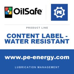 OilSafe CONTENT LABEL - WATER RESISTANT - OilSafe Content Label - Water Resistant
