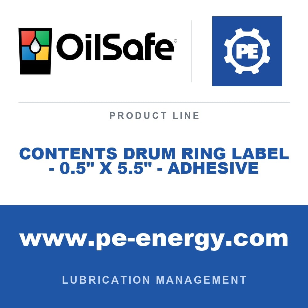 OilSafe OS-CONTENTS-DRUM-RING-X-5-5-ADHESIVE - OilSafe Contents Drum Ring Label - 0.5" x 5.5" - Adhesive