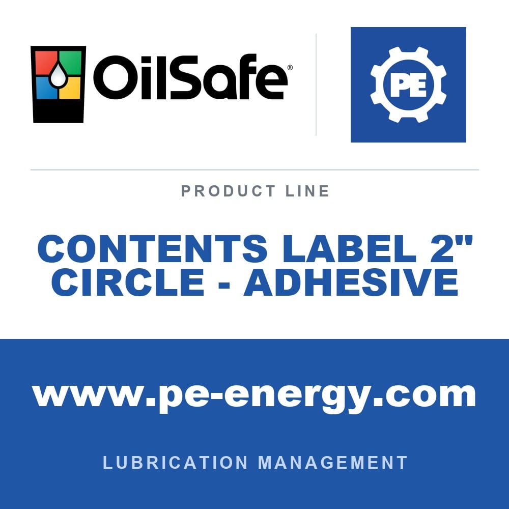 OilSafe OS-CONTENTS-LABEL-2-CIRCLE-ADHESIVE - OilSafe Contents Label 2" Circle - Adhesive