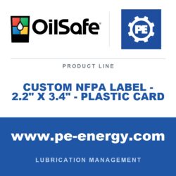 OilSafe CUSTOM NFPA LABEL - 2.2" X 3.4" - PLASTIC CARD - OilSafe Custom NFPA Label - 2.2" x 3.4" - Plastic Card