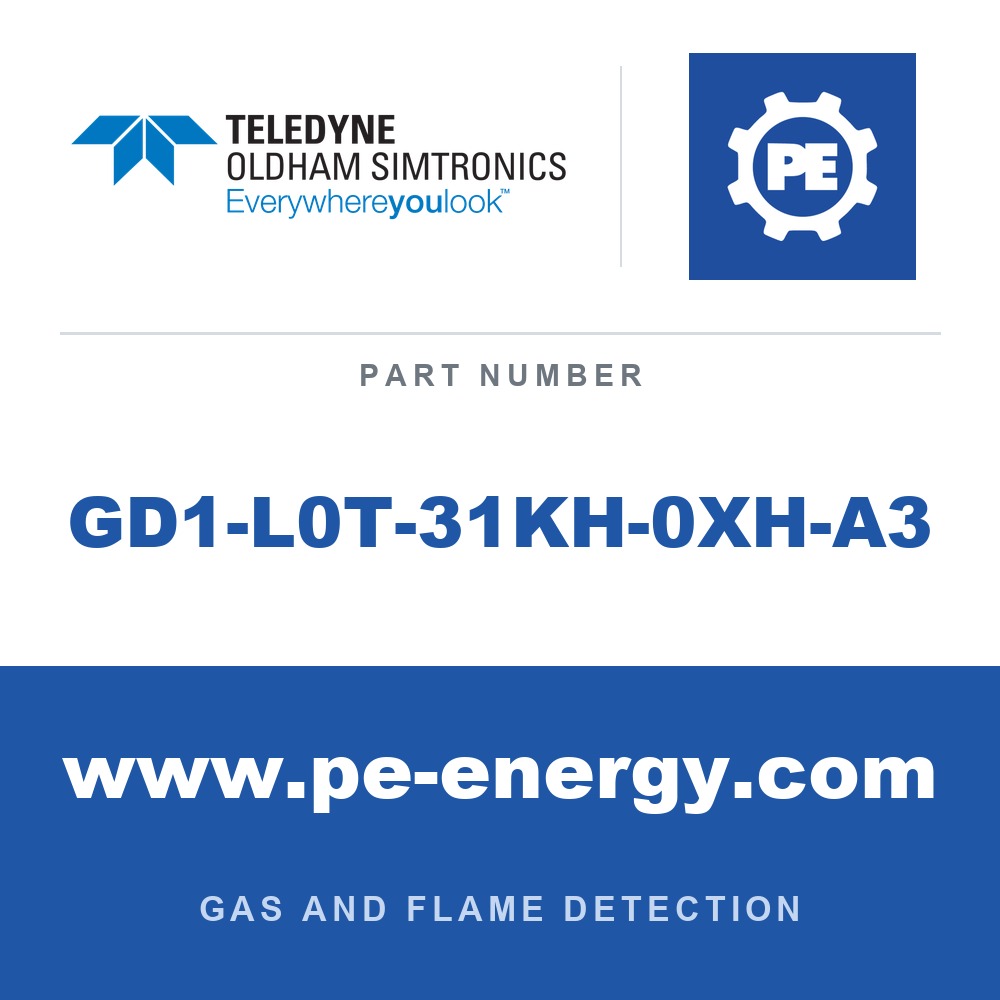 Oldham Simtronics GD1-L0T-31KH-0XH-A3 - Oldham Simtronics GD1-L0T-31KH-0XH-A3 GD1 Transmitter H2S 200 ppm*m, 75m range. ATEX, IECEx, 4-20mA