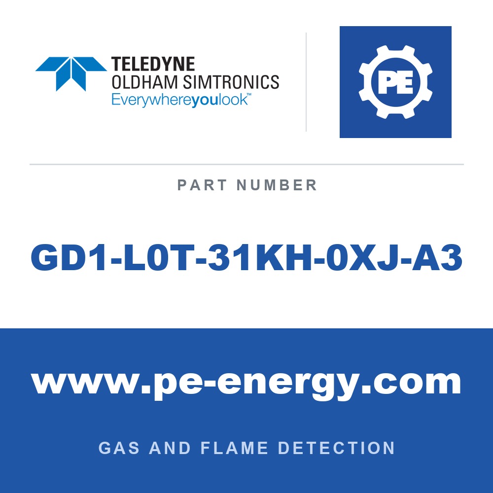 Oldham Simtronics GD1-L0T-31KH-0XJ-A3 - Oldham Simtronics GD1-L0T-31KH-0XJ-A3 GD1 Transmitter H2S 200 ppm*m, 75m range. ATEX, IECEx, 4-20mA, sink