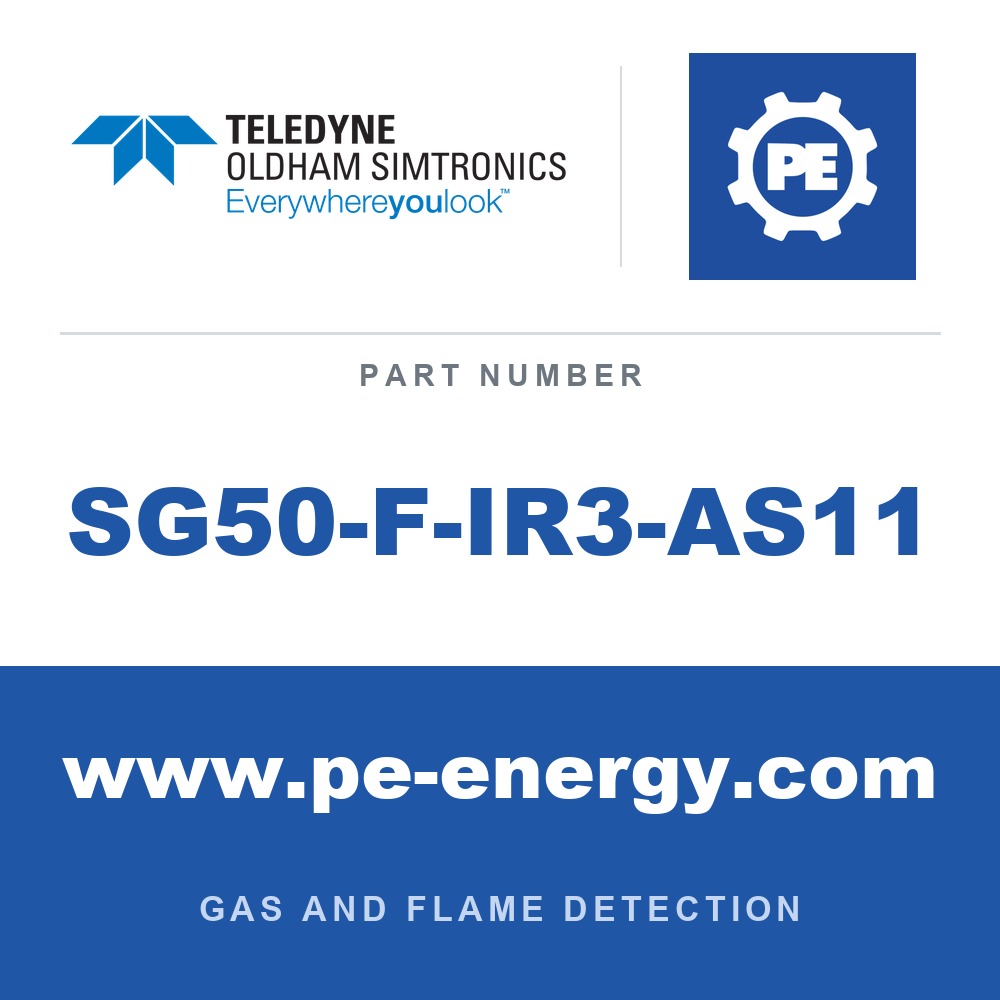 Oldham Simtronics SG50-F-IR3-AS11 - Oldham Simtronics SG50-F-IR3-AS11 Triple IR (IR3) SG50-F, for Hydrocarbon Fire, HART, SIL2, M25