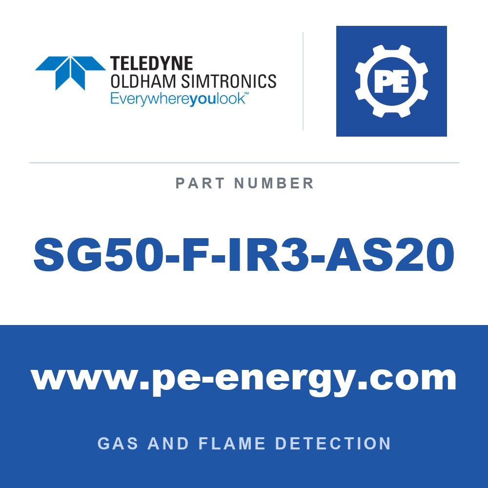 Oldham Simtronics SG50-F-IR3-AS20 - Oldham Simtronics SG50-F-IR3-AS20 Triple IR (IR3) SG50-F, for Hydrocarbon Fire, 3/4NPT