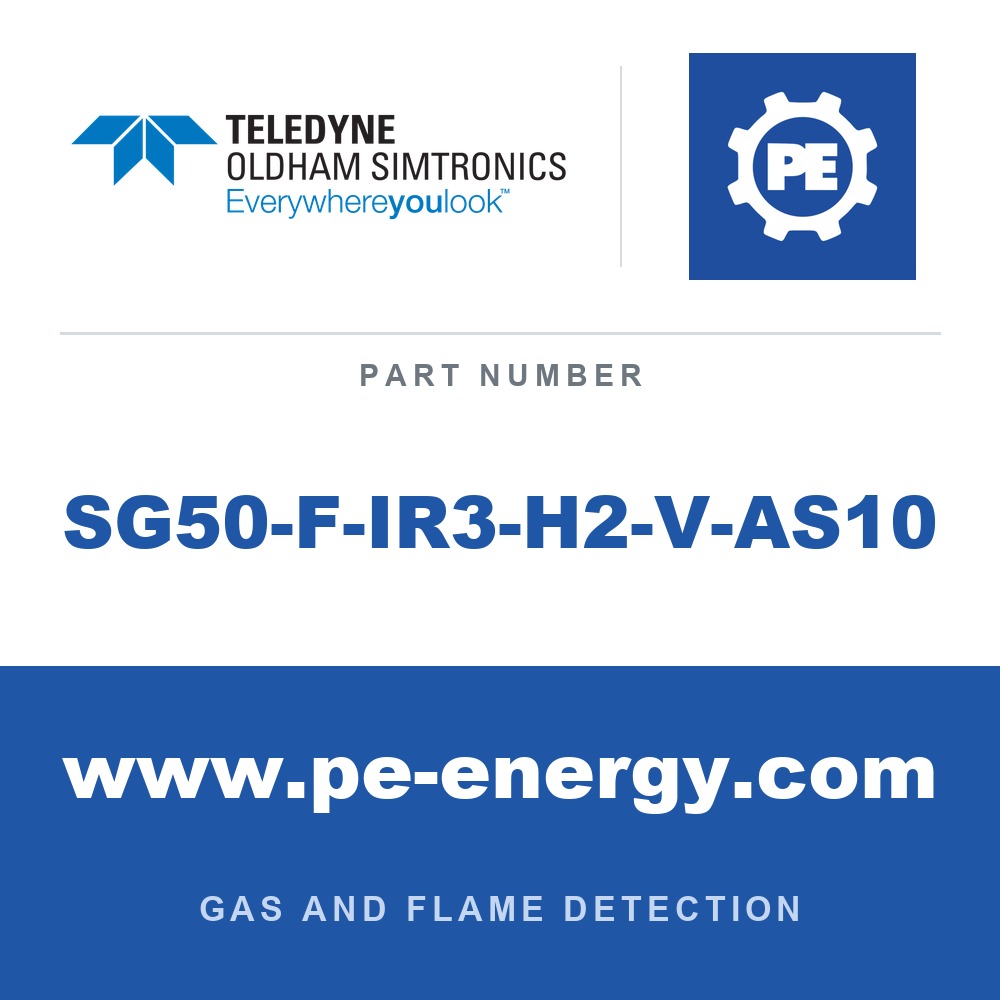 Oldham Simtronics SG50-F-IR3-H2-V-AS10 - Oldham Simtronics SG50-F-IR3-H2-V-AS10 Triple IR (IR3) for Energy Transition Fires - e.g. Hydrogen, with