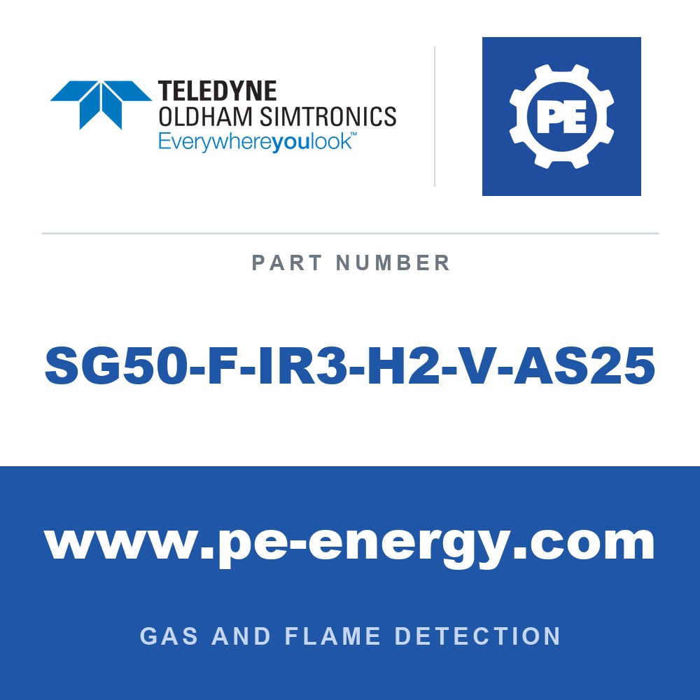 Oldham Simtronics SG50-F-IR3-H2-V-AS25 - Oldham Simtronics SG50-F-IR3-H2-V-AS25 Triple IR (IR3) for Energy Transition Fires - e.g. Hydrogen, with