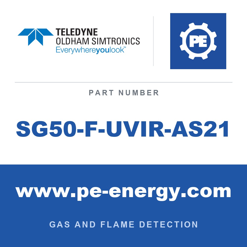 Oldham Simtronics SG50-F-UVIR-AS21 - Oldham Simtronics SG50-F-UVIR-AS21 UV-IR SG50-F, for non-Hydrocarbon Fire, HART, SIL2. 3/4NPT