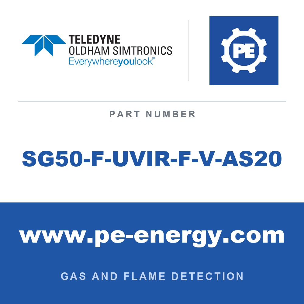 Oldham Simtronics SG50-F-UVIR-F-V-AS20 - Oldham Simtronics SG50-F-UVIR-F-V-AS20 UV-IR SG50-F for Hydrocarbon Fire, with color camera, 3/4NPT