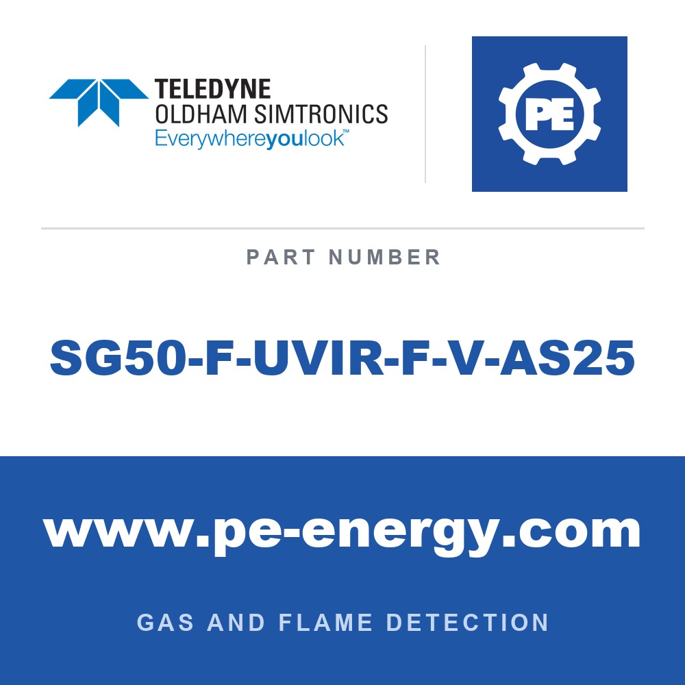 Oldham Simtronics SG50-F-UVIR-F-V-AS25 - Oldham Simtronics SG50-F-UVIR-F-V-AS25 UV-IR SG50-F for Hydrocarbon Fire, with color camera. Complied with