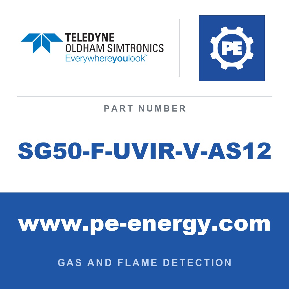Oldham Simtronics SG50-F-UVIR-V-AS12 - Oldham Simtronics SG50-F-UVIR-V-AS12 UV-IR SG50-F, for non-Hydrocarbon Fire, with Near IR HD camera, HART