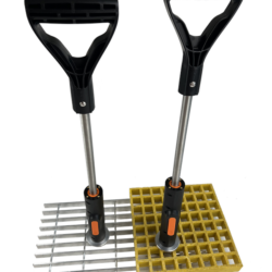 GRATEIT-ALU-01 - GrateIt No-Touch Hand Safety Tool - Aluminum Shaft for Standard Rectangular Grating (OAL 31"), 50lb Capacity