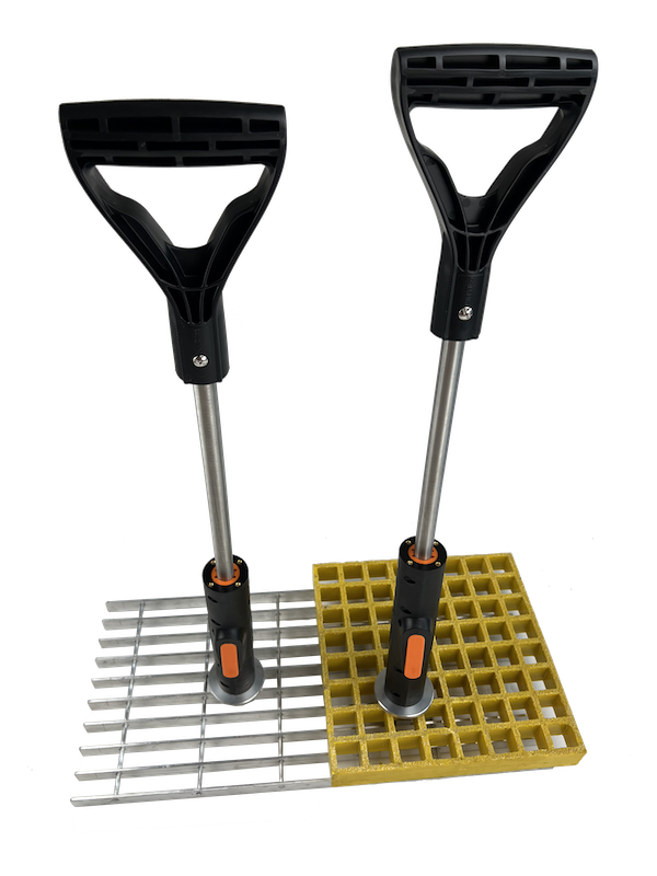 IMG 2392 web 1 GRATEIT-ALU-01 - GrateIt No-Touch Hand Safety Tool - Aluminum Shaft for Standard Rectangular Grating (OAL 31"), 50lb Capacity