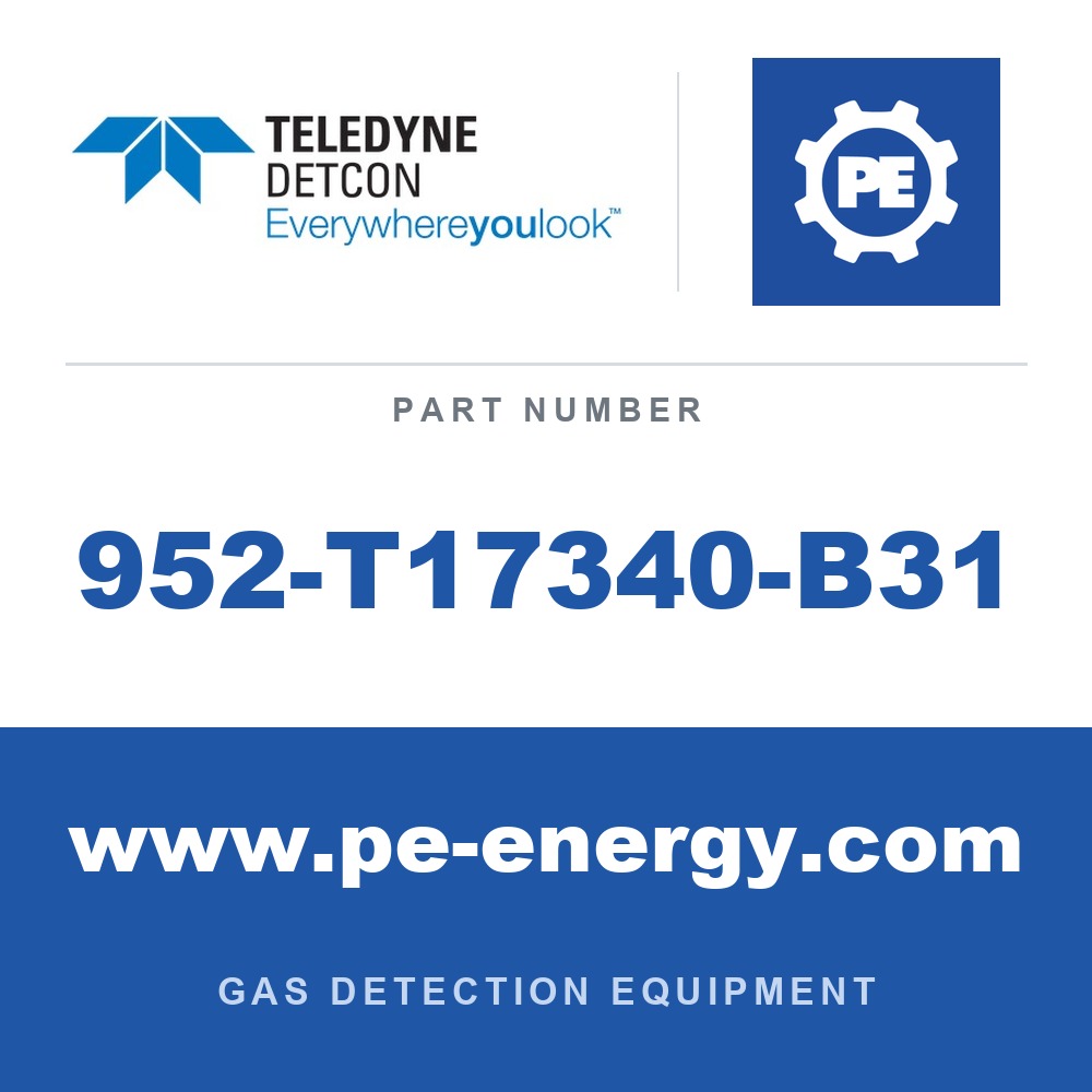 Detcon 952-T17340-B31 - Teledyne Detcon 952-T17340-B31 Model 1000 Analyzer, Dual Channel, Sensor 1 0-25ppm H2S, Sensor 2 0-3% CO2 by Vol. with Air Flow Fault