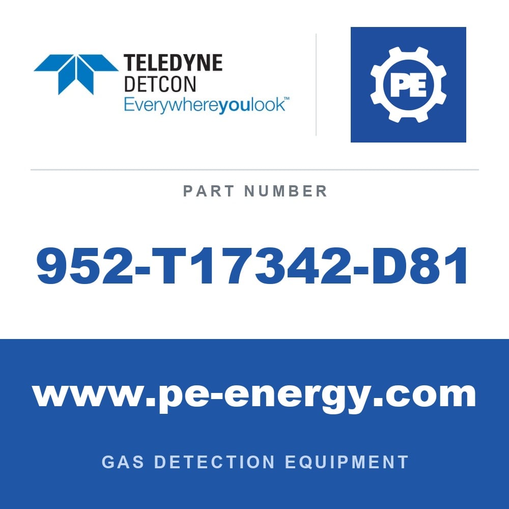 Detcon 952-T17342-D81 - Teledyne Detcon 952-T17342-D81 Model 1000 Analyzer, Dual Channel, Sensor 1 0-100ppm H2S, Sensor 2 0-25% CO2 by Vol. with Air Flow Fault