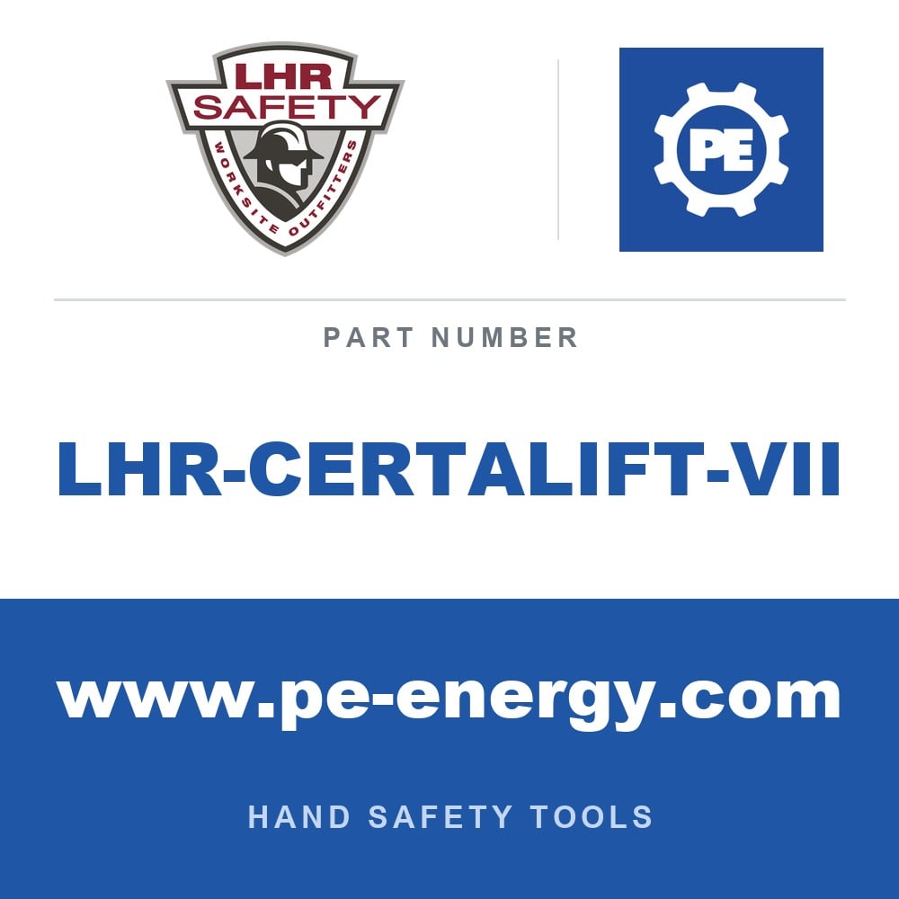 LHR LHR-CERTALIFT-VII - LHR CERTALIFT VII Pallet Lifter with Crosby Hardware 7,000 lb. Capacity