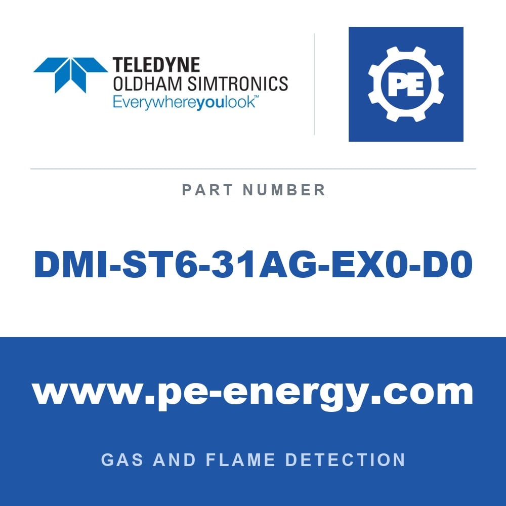 Oldham Simtronics DMI-ST6-31AG-EX0-D0 - Oldham Simtronics DMI-ST6-31AG-EX0-D0 H2S, Hydrogen sulfide 0-100 ppm HT, for SS 316L DG7 Series