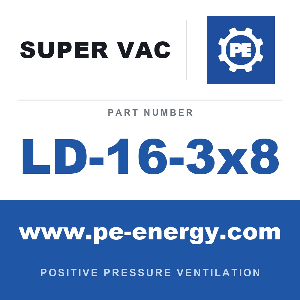 Super Vac LD-16-3x8 - Super Vac LD 16-3x8 L Duct, 16" Diameter With Adapter