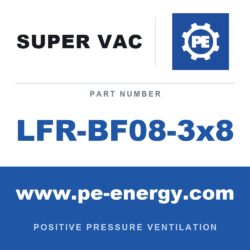 Super Vac LFR-BF08-3x8 - Super Vac LFR-BF08-3x8 L Duct, 8" Diameter FR-Ballistic Fabric No Adapter Needed