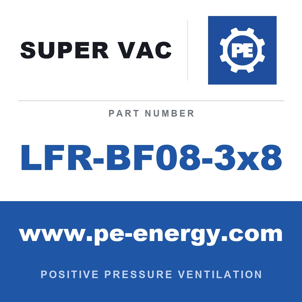 Super Vac LFR-BF08-3x8 - Super Vac LFR-BF08-3x8 L Duct, 8" Diameter FR-Ballistic Fabric No Adapter Needed