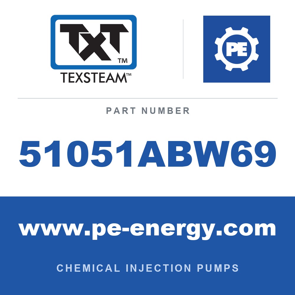 Texsteam 51051ABW69 - Texsteam 51051ABW69 Pump - 5100 PUMP STD SPLX 1/2 PLUNGER, SS SDP/KAL