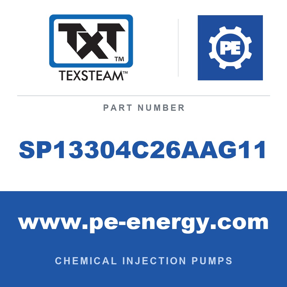 Texsteam SP13304C26AAG11 - Texsteam SP13304C26AAG11 Pump - SP1-1/4 DPLX SS V/V 3PL 4B ENCL 375W CID2 65RPM HC