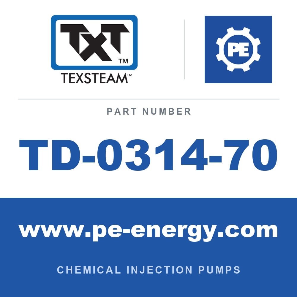 Texsteam TD-0314-70 - Texsteam TD 0314-70 - Plunger Mechanism Part for Chemical Injection Pump