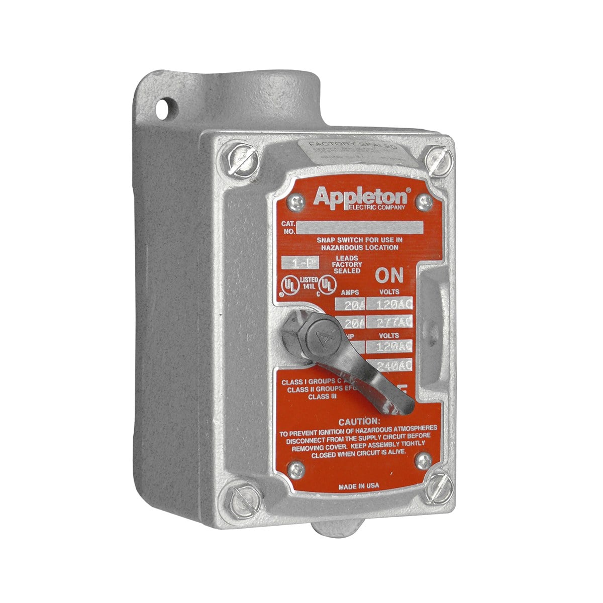 Appleton Contender Series Factory Sealed Front Operated Tumbler Switches