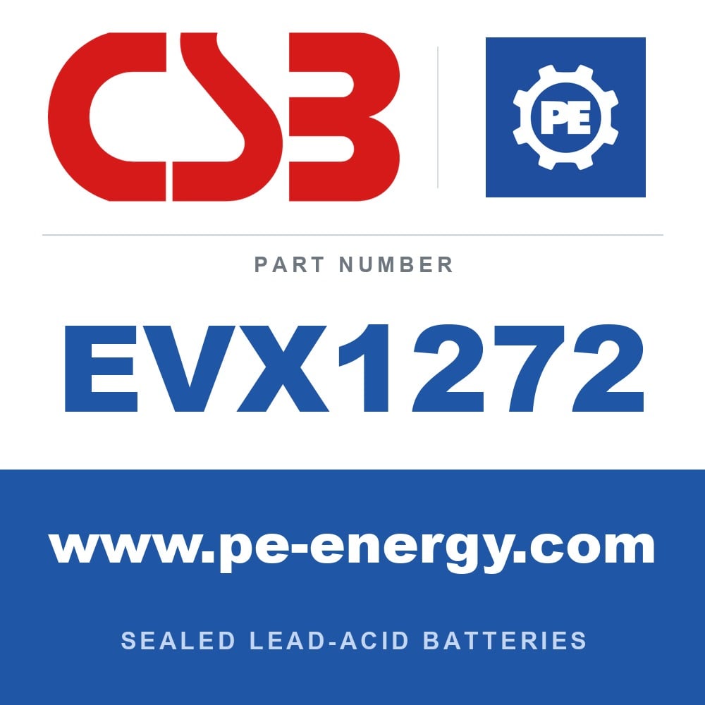 CSB Battery EVX1272 - CSB EVX1272 12V 7.2Ah Sealed Lead-Acid Battery
