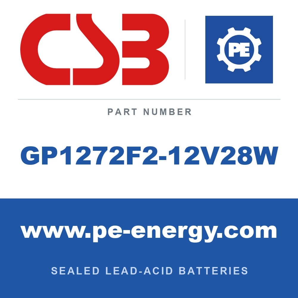 CSB Battery GP1272F2-12V28W - CSB GP1272F2-12V28W 12V 7Ah Sealed Lead-Acid Battery