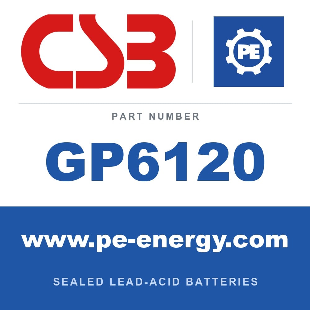 CSB Battery GP6120 - CSB GP6120 6V 12Ah Sealed Lead-Acid Battery