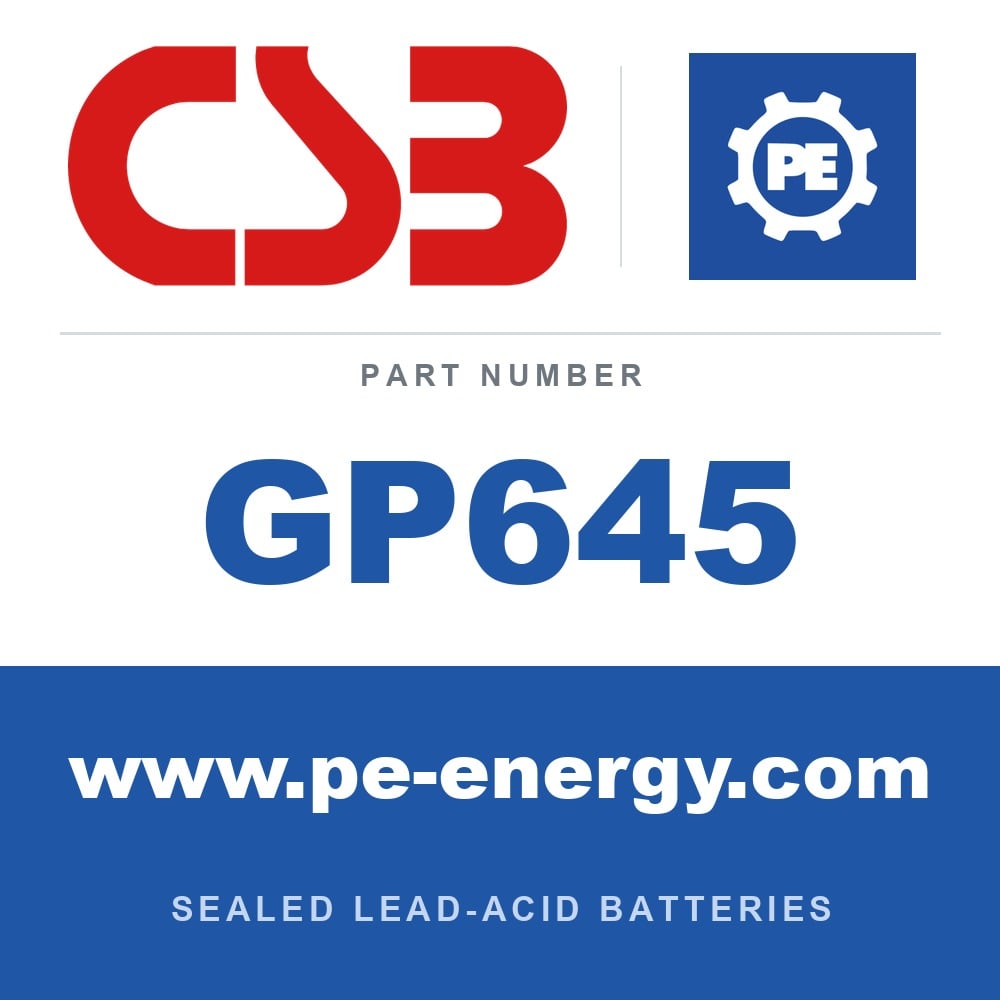 CSB Battery GP645 - CSB GP645 6V 4.5Ah Sealed Lead-Acid Battery
