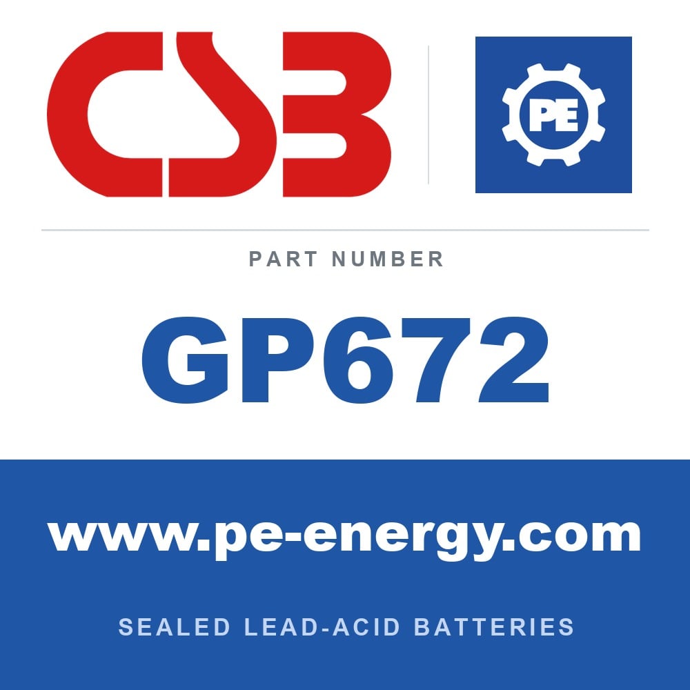 CSB Battery GP672 - CSB GP672 6V 7.2Ah Sealed Lead-Acid Battery