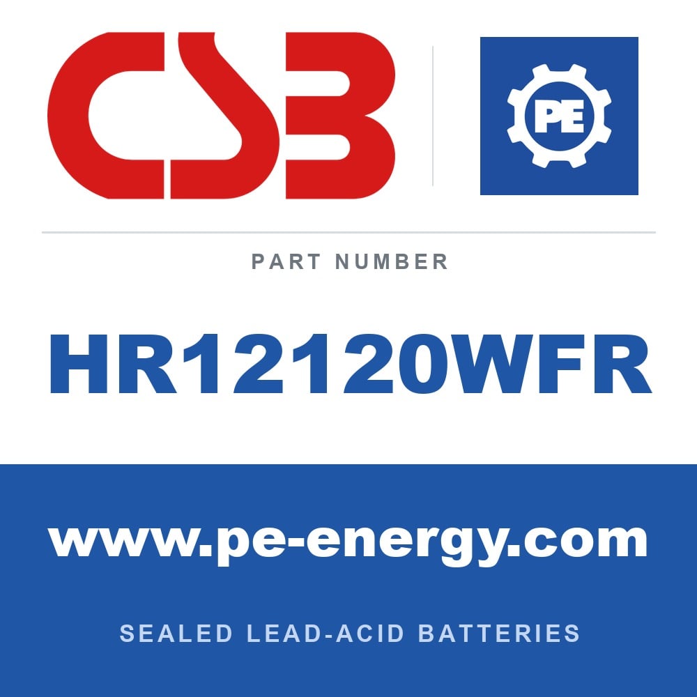 CSB Battery HR12120WFR - CSB HR12120WFR 12V 30Ah Sealed Lead-Acid Battery, Flame-Retardant Case