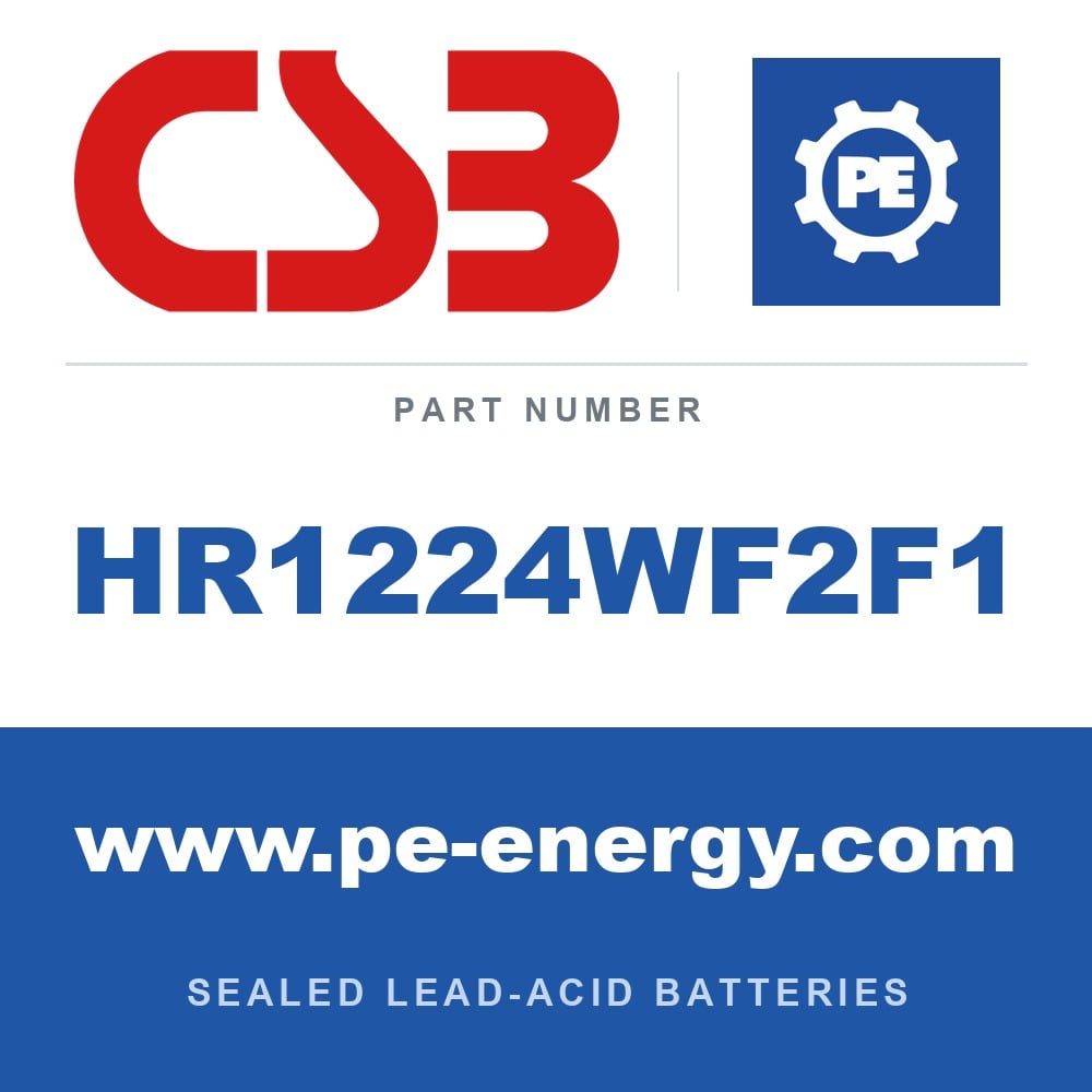 CSB Battery HR1224WF2F1 - CSB HR1224WF2F1 12V 6.4Ah Sealed Lead-Acid Battery
