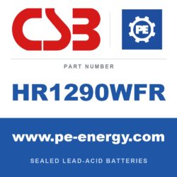 CSB Battery HR1290WFR - CSB HR1290WFR 12V 23Ah Sealed Lead-Acid Battery, Flame-Retardant Case