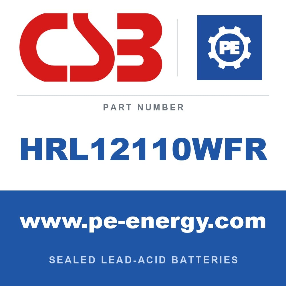 CSB Battery HRL12110WFR - CSB HRL12110WFR 12V 27Ah Sealed Lead-Acid Battery, Flame-Retardant Case