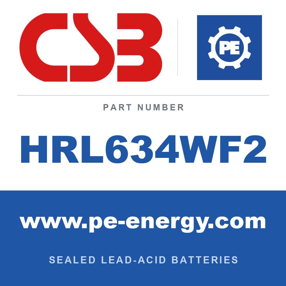 CSB Battery HRL634WF2 - CSB HRL634WF2 6V 9Ah Sealed Lead-Acid Battery
