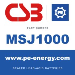 CSB Battery MSJ1000 - CSB MSJ1000 2V 1020Ah VRLA Battery Cell, Flame-Retardant Case