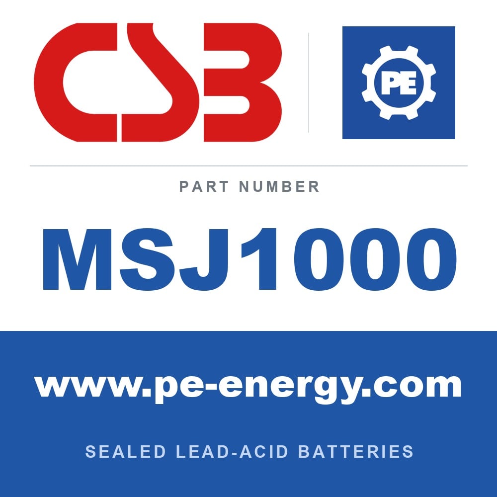 CSB Battery MSJ1000 - CSB MSJ1000 2V 1020Ah VRLA Battery Cell, Flame-Retardant Case