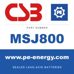 CSB Battery MSJ800 - CSB MSJ800 2V 870Ah VRLA Battery Cell, Flame-Retardant Case