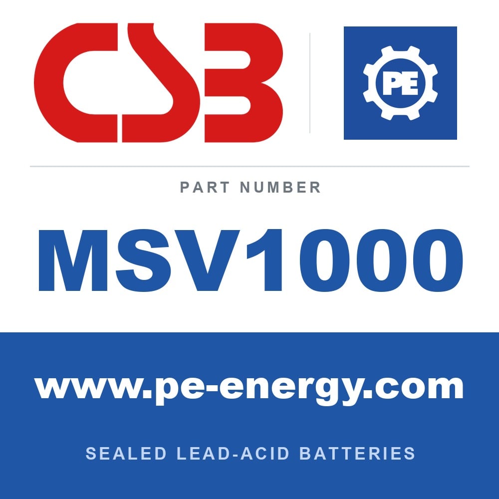 CSB Battery MSV1000 - CSB MSV1000 2V 1000Ah VRLA Battery Cell, Flame-Retardant Case