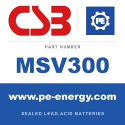 CSB Battery MSV300 - CSB MSV300 2V 300Ah VRLA Battery Cell, Flame-Retardant Case
