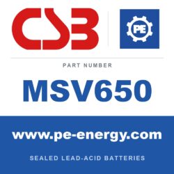 CSB Battery MSV650 - CSB MSV650 2V 650Ah VRLA Battery Cell, Flame-Retardant Case