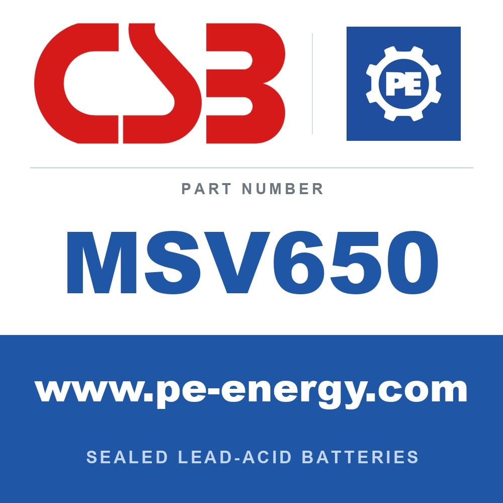 CSB Battery MSV650 - CSB MSV650 2V 650Ah VRLA Battery Cell, Flame-Retardant Case