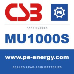 CSB Battery MU1000S - CSB MU1000S 2V 1000Ah VRLA Battery Cell, Flame-Retardant Case
