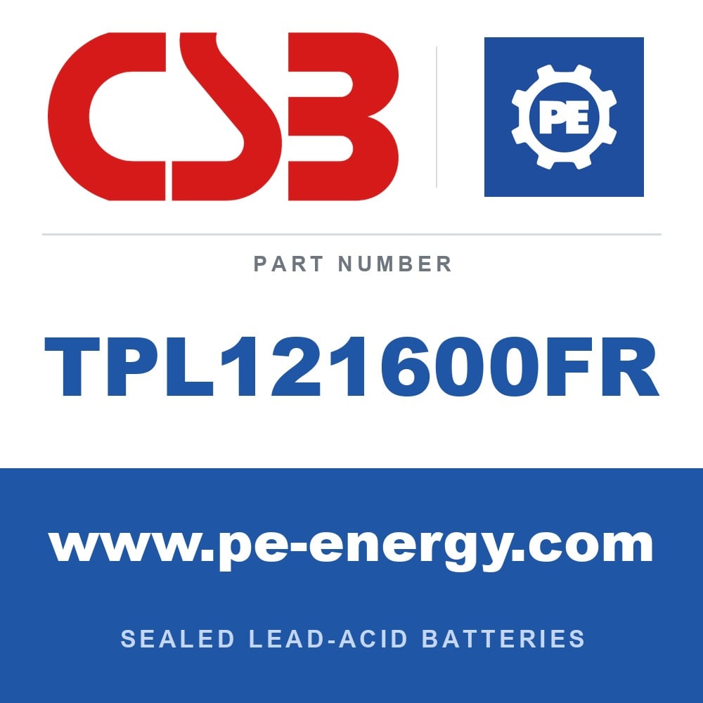 CSB Battery TPL121600FR - CSB TPL121600FR 12V 173Ah Sealed Lead-Acid Battery, Flame-Retardant Case
