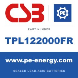 CSB Battery TPL122000FR - CSB TPL122000FR 12V 200Ah Sealed Lead-Acid Battery, Flame-Retardant Case