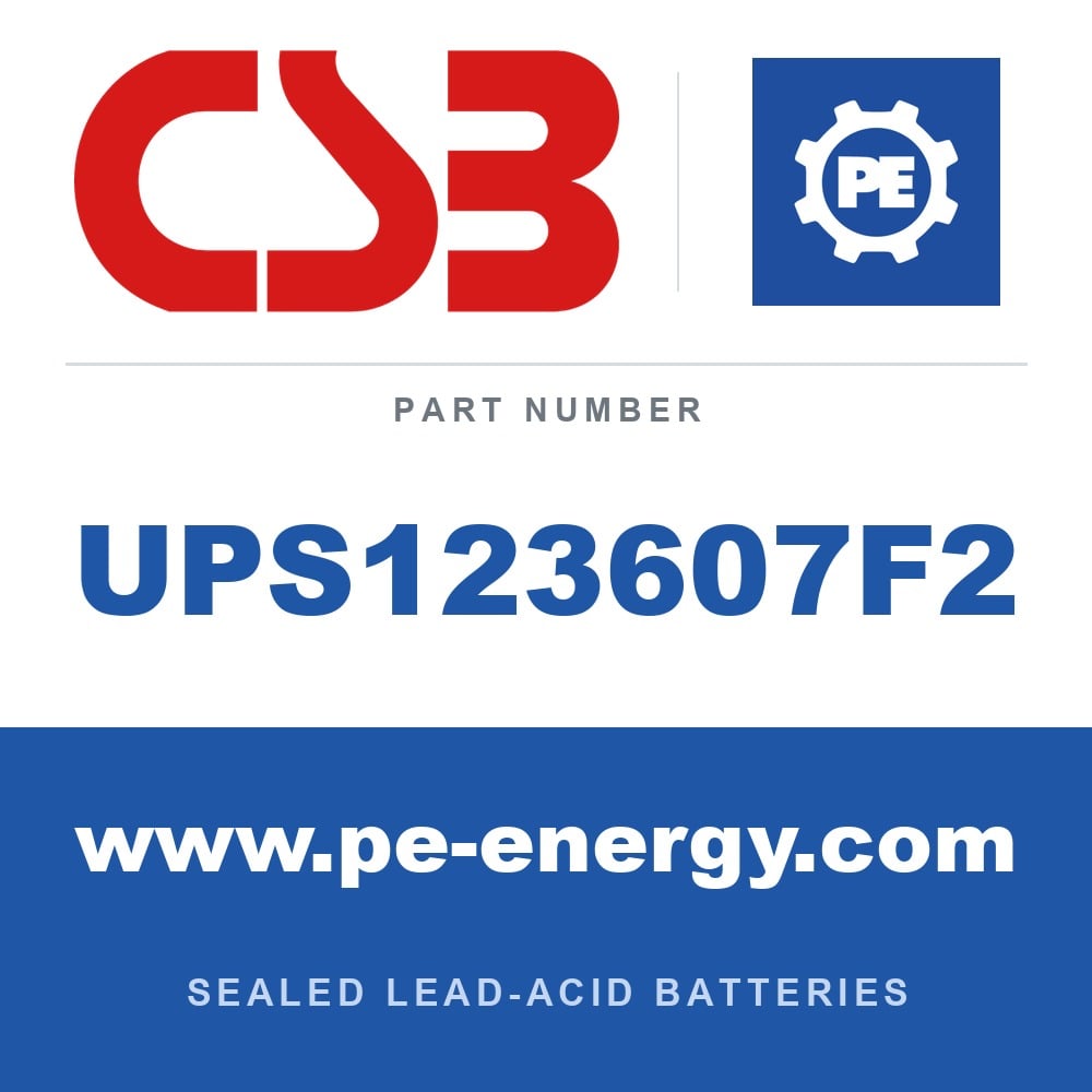 CSB Battery UPS123607F2 - CSB UPS123607F2 12V 7Ah Sealed Lead-Acid Battery