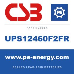 CSB Battery UPS12460F2FR - CSB UPS12460F2FR 12V 9Ah Sealed Lead-Acid Battery, Flame-Retardant Case