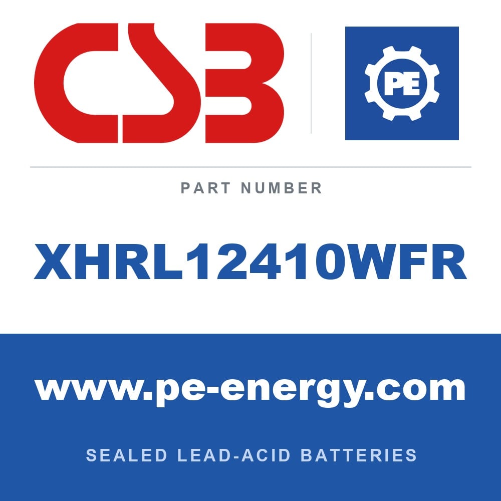 CSB Battery XHRL12410WFR - CSB XHRL12410WFR 12V 103Ah Sealed Lead-Acid Battery, Flame-Retardant Case